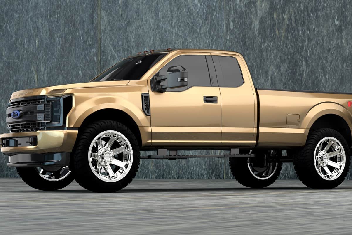 Ford F-250 Super Duty - American heavy-duty pick-up,3d illustration.