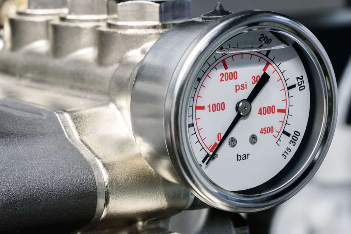 Fuel pressure of a car engine