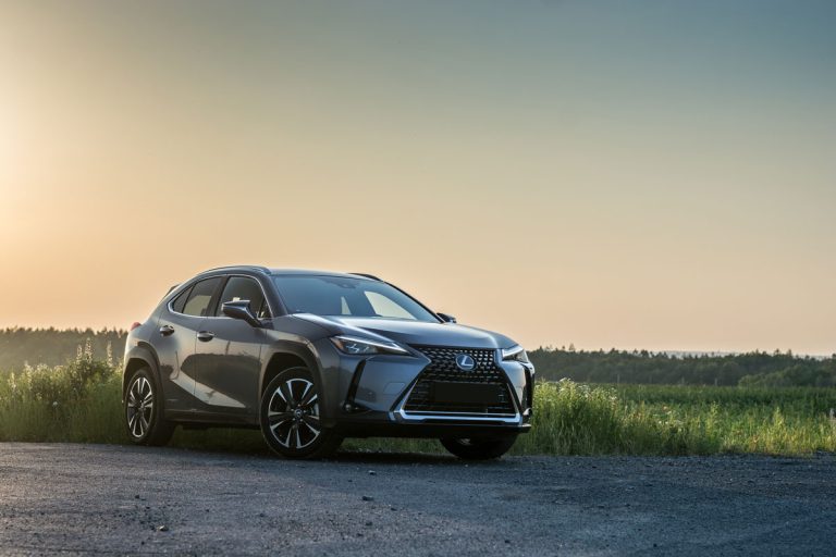 Lexus Hybrid brand new model modern type on the middle of the gravel road, How Do You Charge A Lexus UX Hybrid?