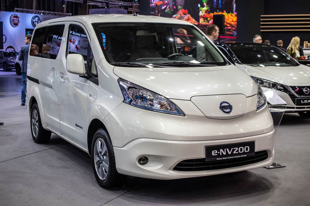 Nissan e-NV200 Production Zero Emission Car at Poznan International Motor Show, electric VAN manufactured by Nissan Motor Company