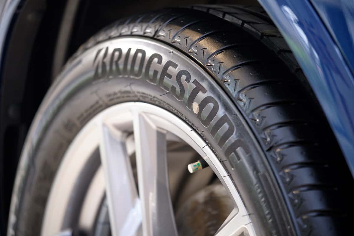Bridgestone tyres on BMW wheel