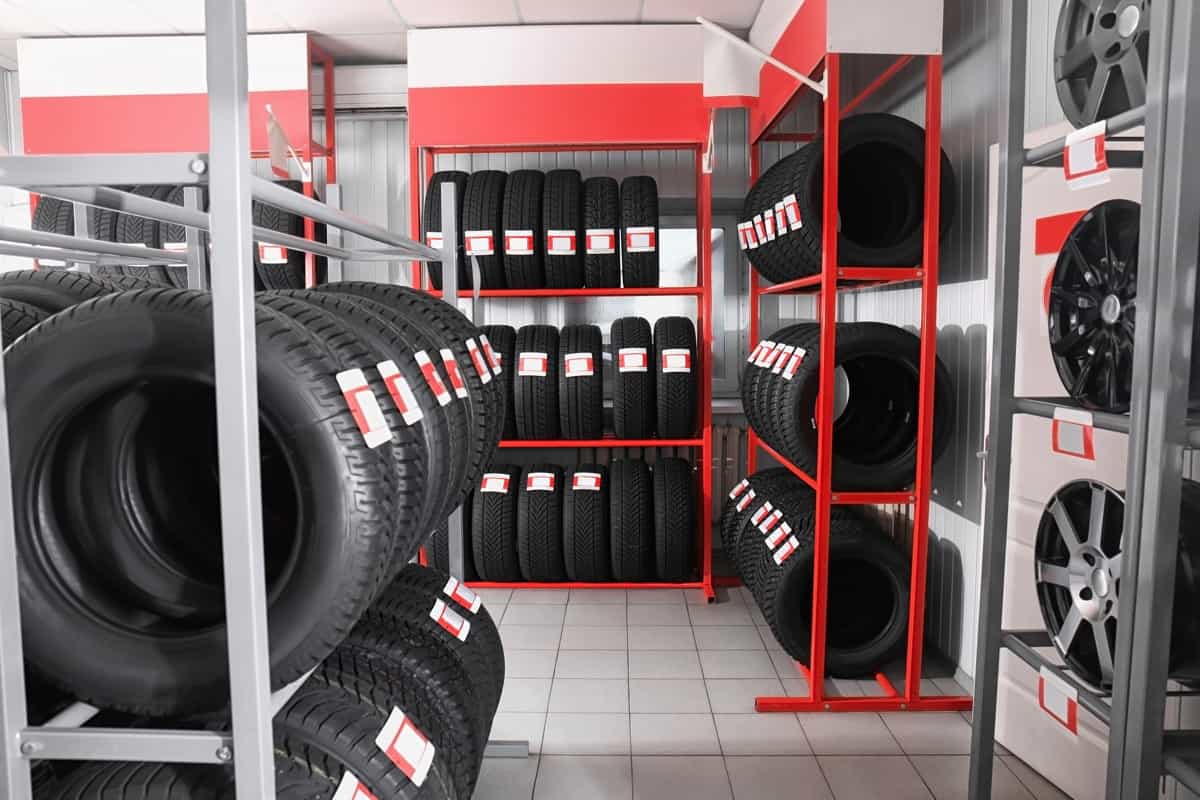 Modern tire store interior 