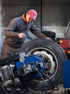 mechanic is repairing truck wheels, Are Bridgestone Tires Regroovable?