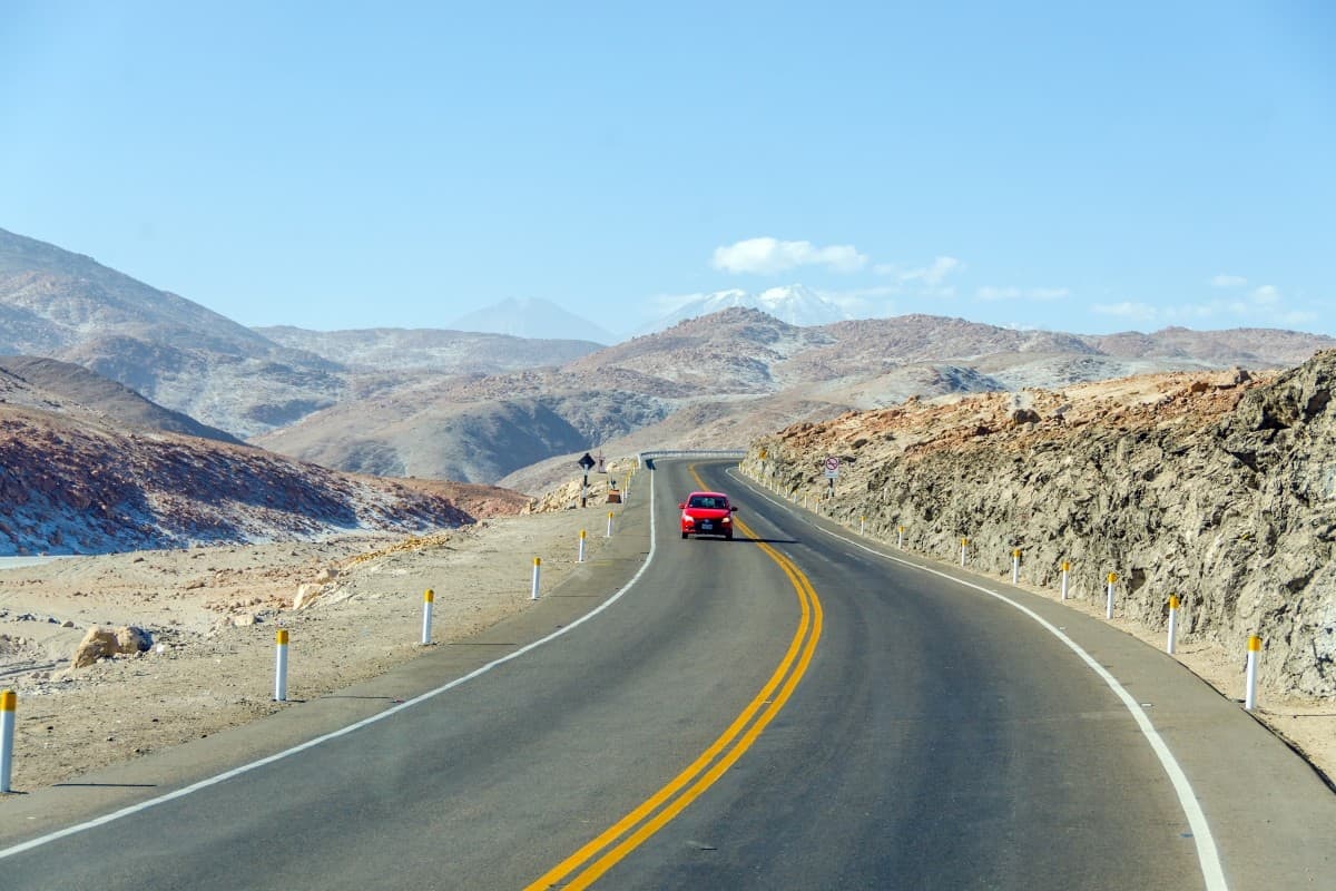 Peru - road from Pan-American Highway to Arequipa, The Longest Highway in the World