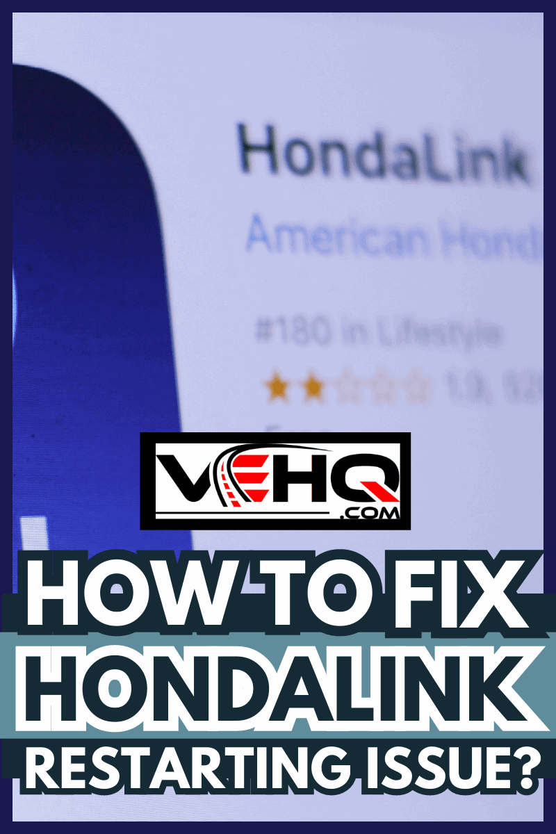 HondaLink app in play store. close-up on the laptop screen.