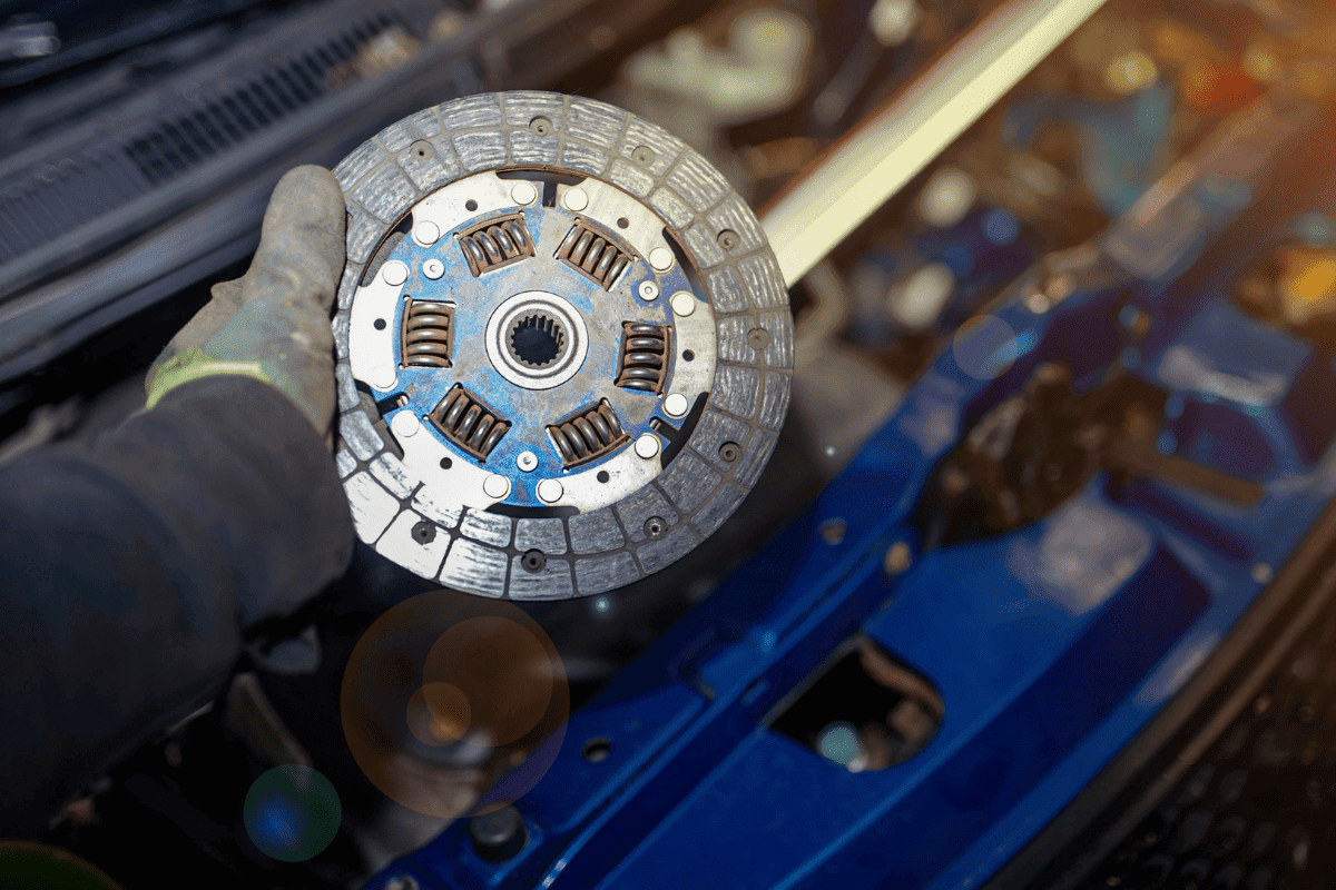 Concept of replacing and installing a new clutch in a car