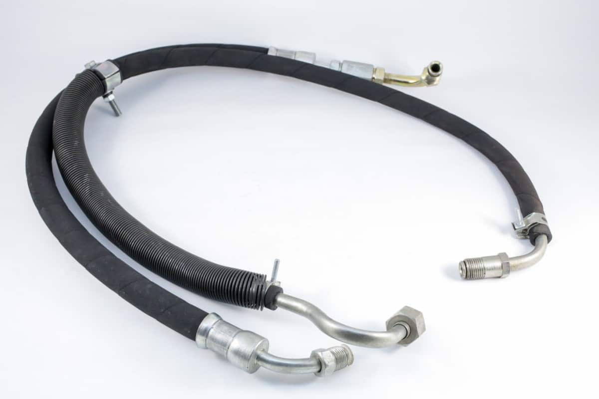 picture of a power steering hose isolated