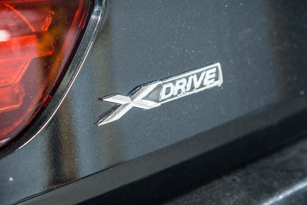 XDrive emblem on the back of a BMW car