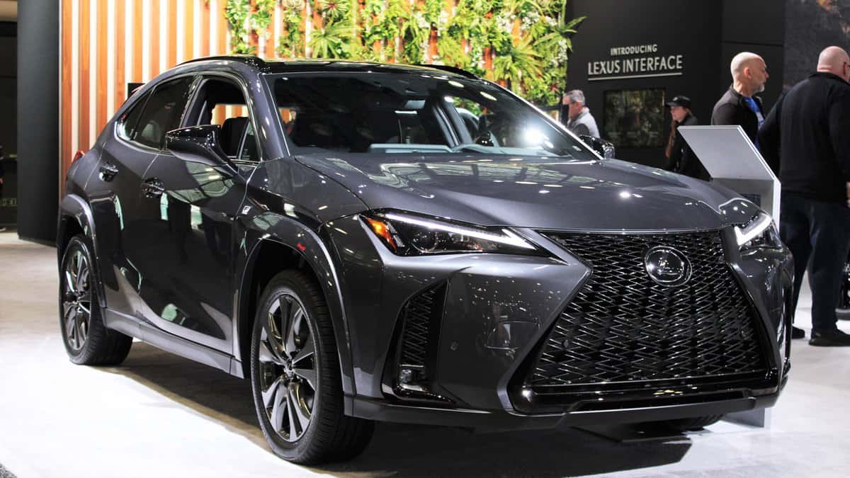 All New 2023 and 2024 Lexus UX 250h Hybrid Luxury SUV on display at the New York Auto Show
