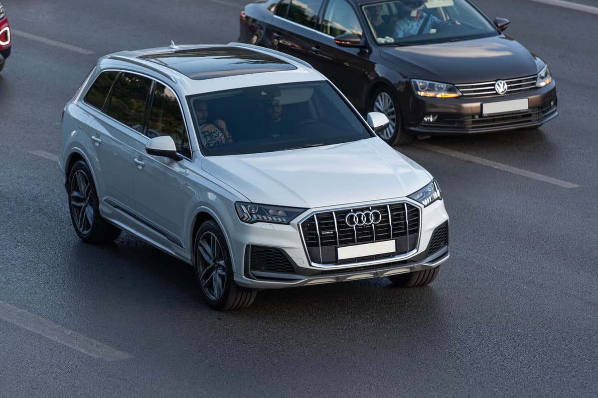 Audi Q5 moving down the highway